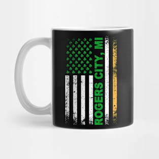 Irish American Flag ROGERS CITY, MI Mug